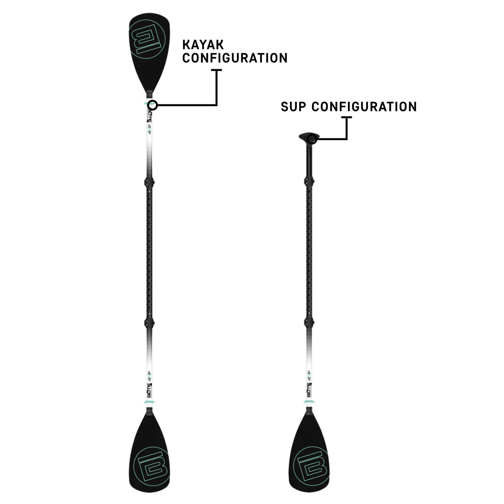 4-Piece Hybrid Adjustable Aluminum Paddle Black - Image 2