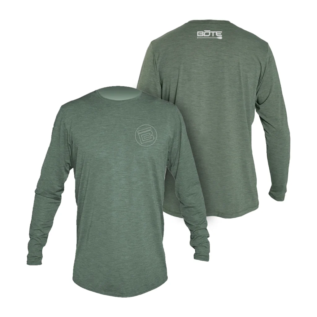 Men's Low Pro Tech Long Sleeve Dark Olive Heathered - Image 2