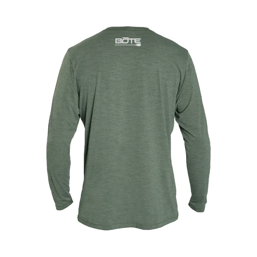 Men's Low Pro Tech Long Sleeve Dark Olive Heathered - Image 3